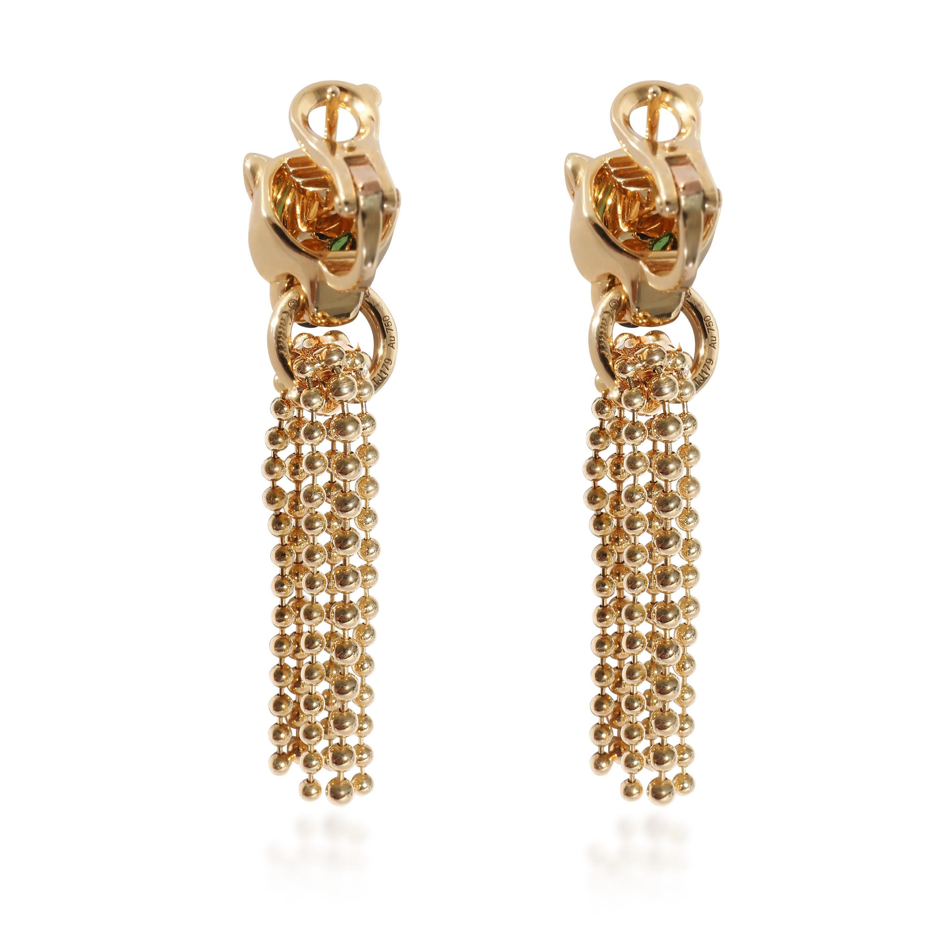 
Cartier Panthère de Cartier Diamond Earrings in 18K Yellow Gold 0.1 CTW

PRIMARY DETAILS
SKU: 136303
Listing Title: Cartier Panthère de Cartier Diamond Earrings in 18K Yellow Gold 0.1 CTW
Condition Description: Retails for 24800 USD. In excellent