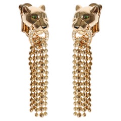 Boucles d'oreilles en or jaune 18 cartier Panthère de Cartier avec diamants 0.1 CTW