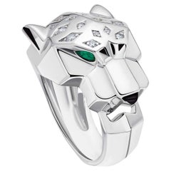 Cartier Panthere De Cartier Diamond, Emerald and Onyx Ring