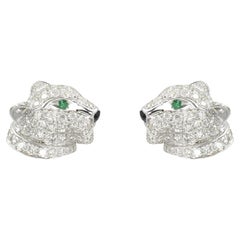 Cartier ""Panthere de Cartier"" Diamant- und Smaragdohrringe