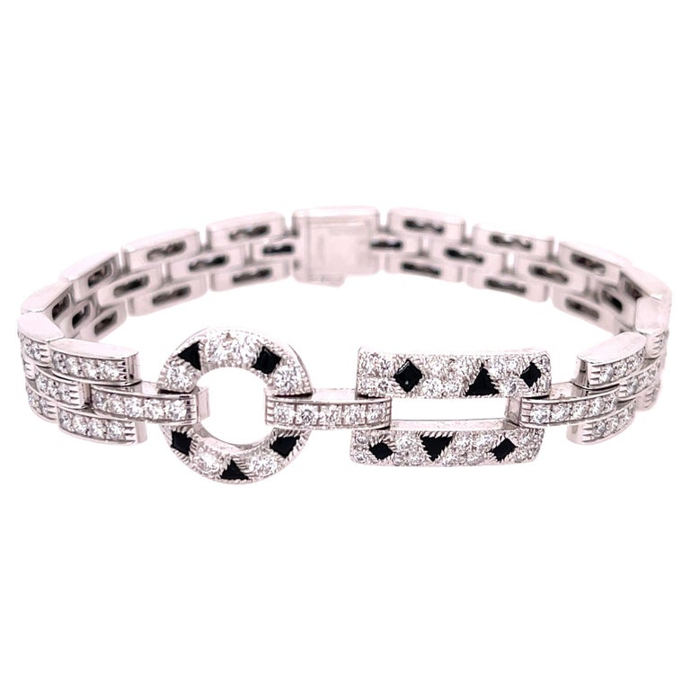 Cartier Panthere de Cartier Diamond and Onyx Bracelet White Gold For ...