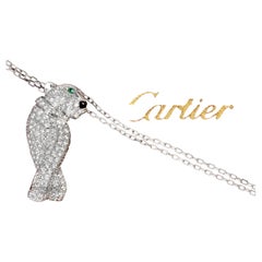 Cartier 'Panthère De Cartier' Diamond Panther Pendant Necklace