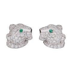 Cartier Panthere De Cartier Diamond Stud Earrings