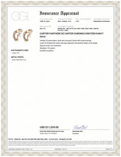 Cartier Panthere De Cartier Earrings Eighteen Karat Gold
