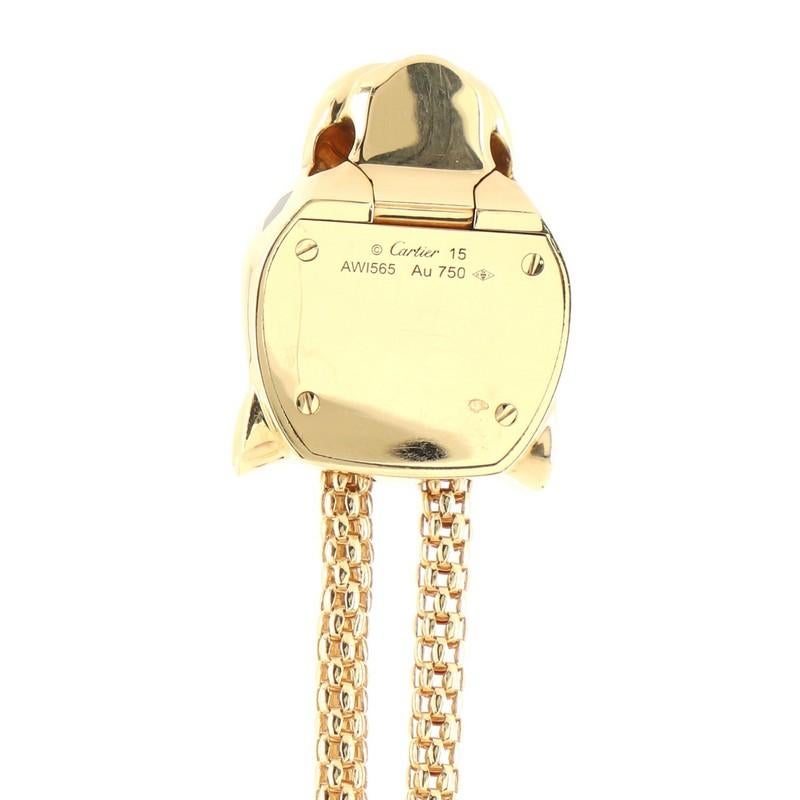 Women's or Men's Cartier Panthere de Cartier Enlace Bracelet 18K Yellow Gold with Diamonds