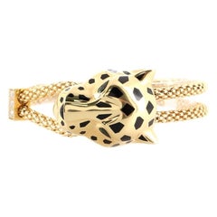 Cartier Panthere de Cartier Emaille-Armband aus 18 Karat Gelbgold mit Diamanten