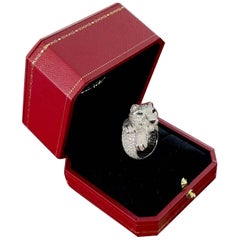 CARTIER Panthere de Cartier Full Diamond Pave Ring 18K White Gold