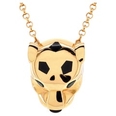 Cartier Panthere de Cartier Halskette mit Kopfanhänger aus 18 Karat Gelbgold mit On
