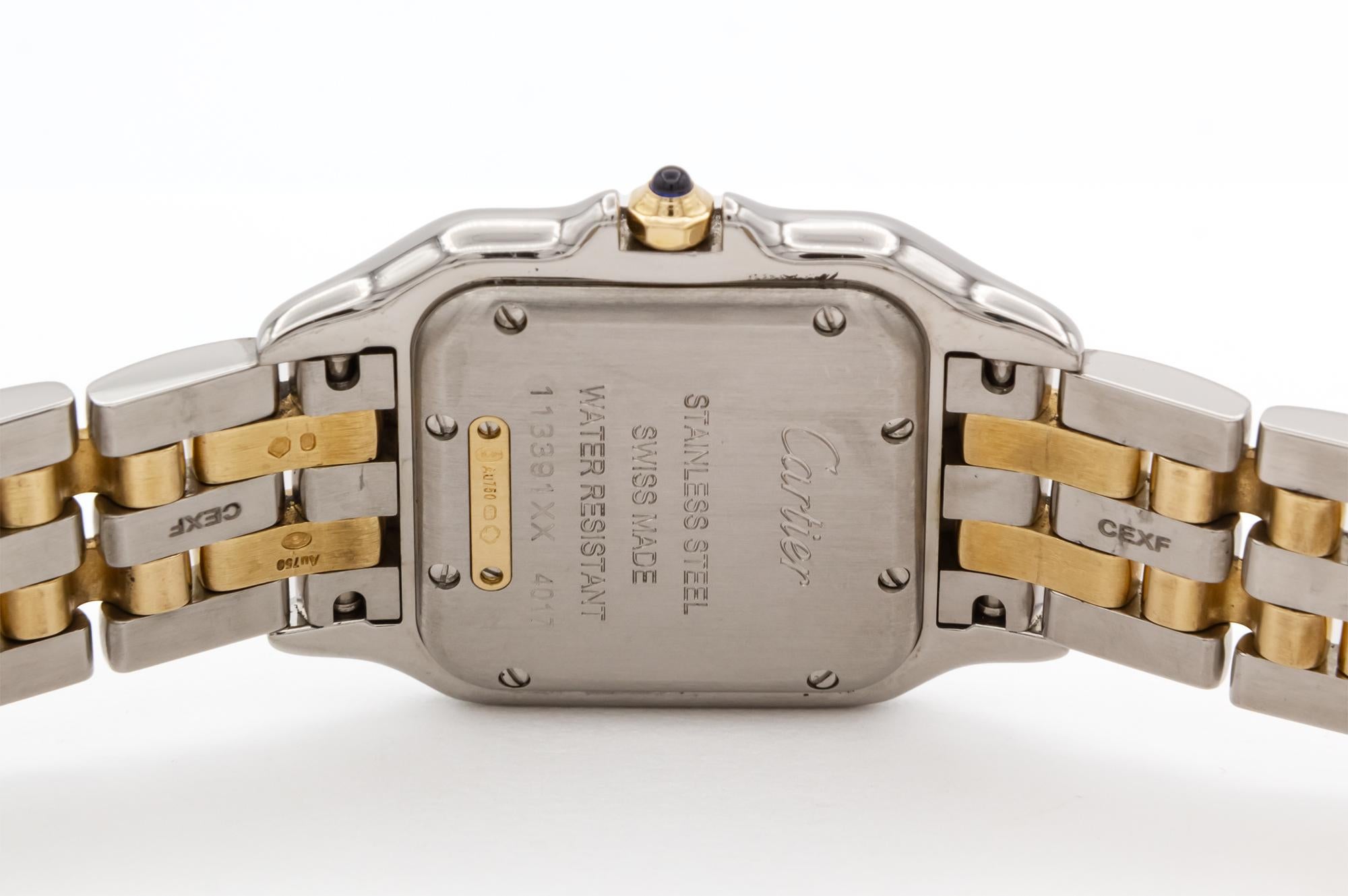 Cartier Panthere De Cartier Medium 18K Yellow Gold & Steel Quartz Watch 4017 1