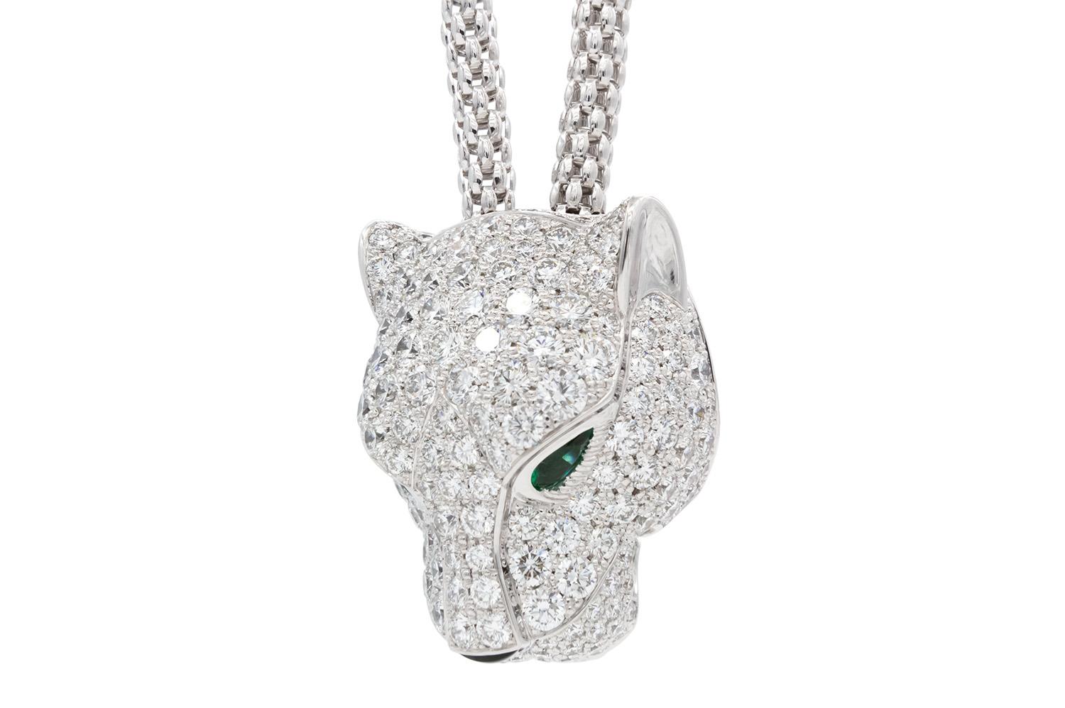 cartier panthere diamond necklace