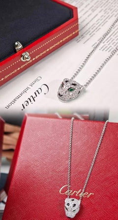 Cartier Panthère de Cartier Necklace 18k White Gold Full Diamond Pavé