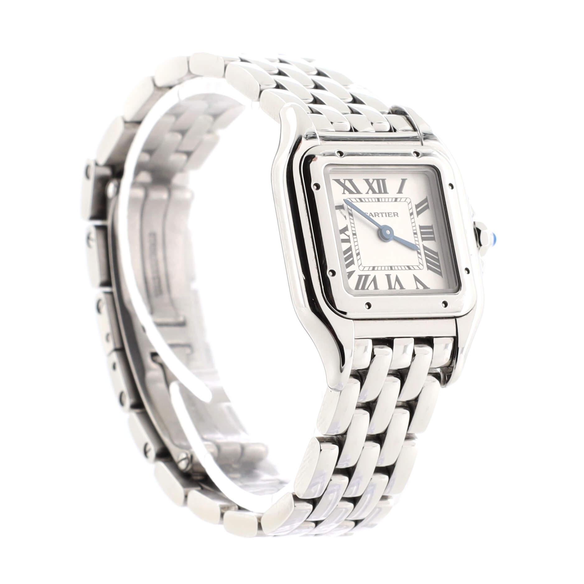 Cartier Montre Panthère de Cartier à quartz en acier inoxydable 22 Bon état à New York, NY