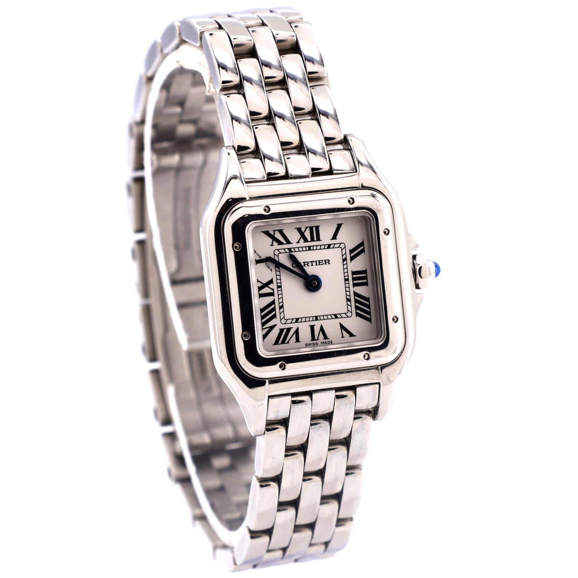 Cartier Panthere De Cartier Quartz Watch Stainless Steel In Good Condition In New York, NY