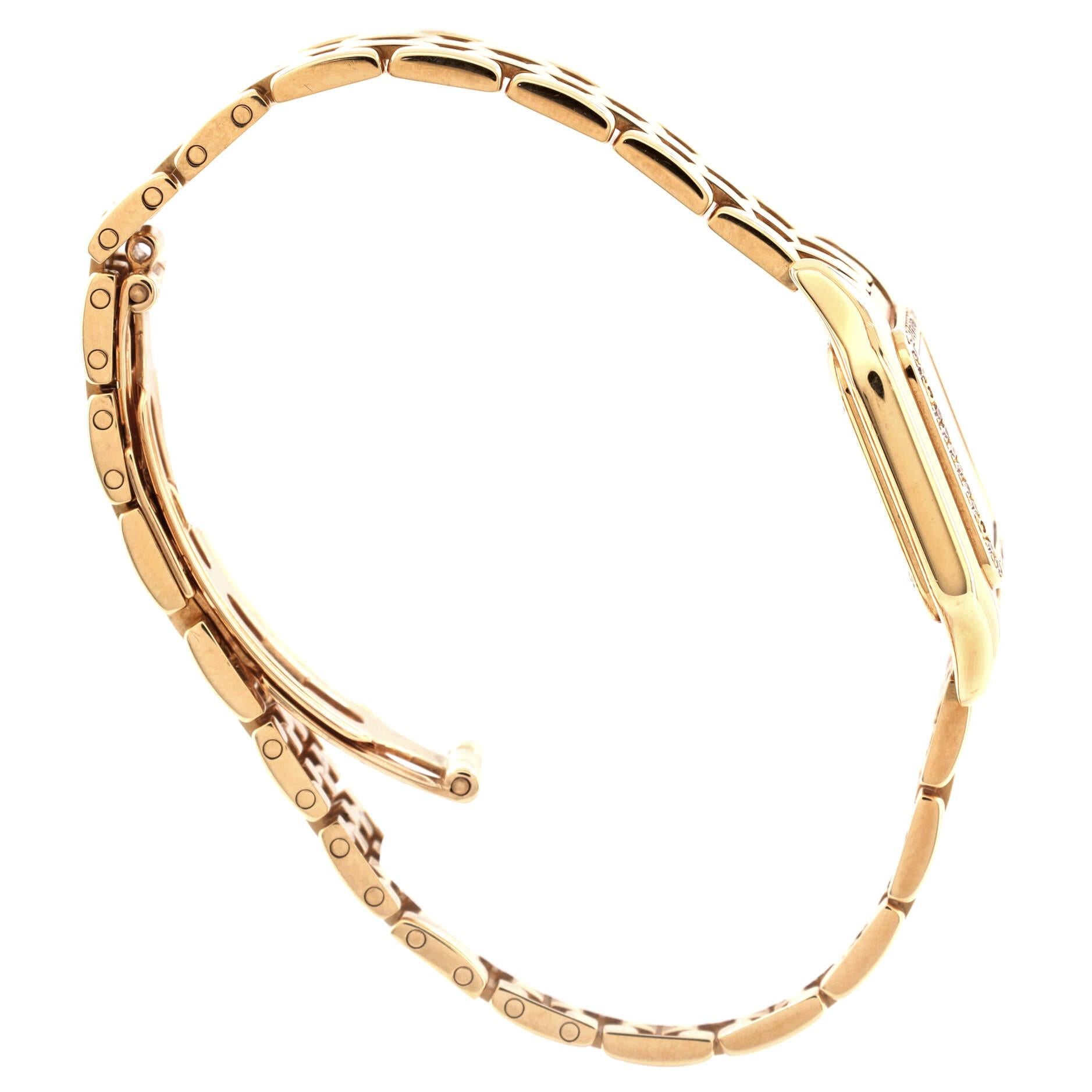 Cartier Panthere de Cartier Quarz-Uhr Gelbgold mit Diamant-Lünette 2 für Damen oder Herren