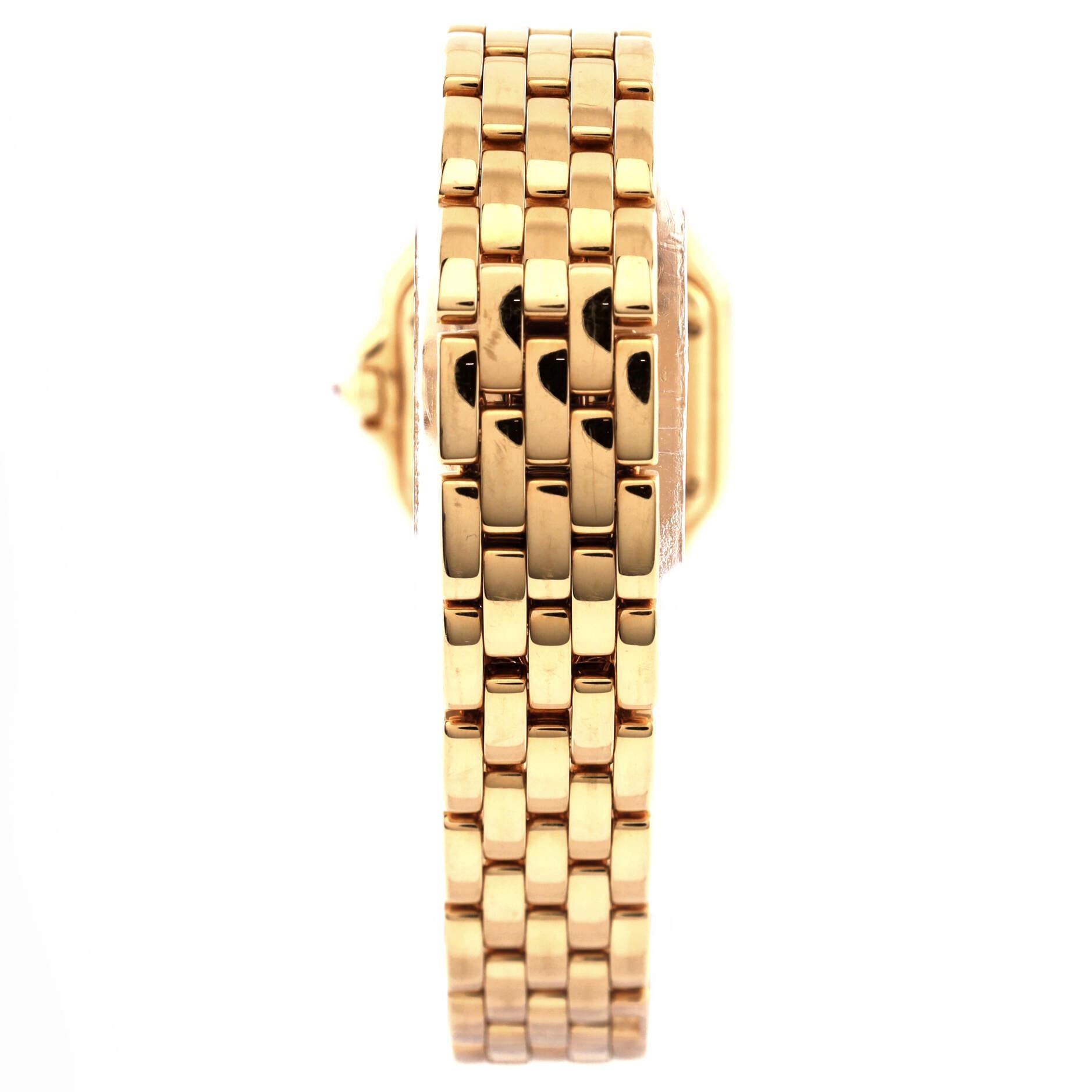 Cartier Panthere de Cartier Quarz-Uhr Gelbgold mit Diamant-Lünette 2 1