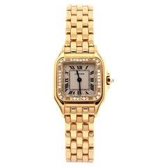 Cartier Panthere de Cartier Quartz Watch Yellow Gold with Diamond Bezel 2