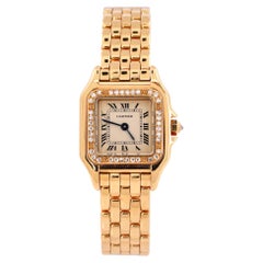 Cartier Panthere de Cartier Quartz Watch Yellow Gold with Diamond Bezel 22