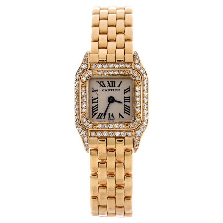 Cartier Panthere de Cartier Quartz Watch Yellow Gold with Diamond Bezel