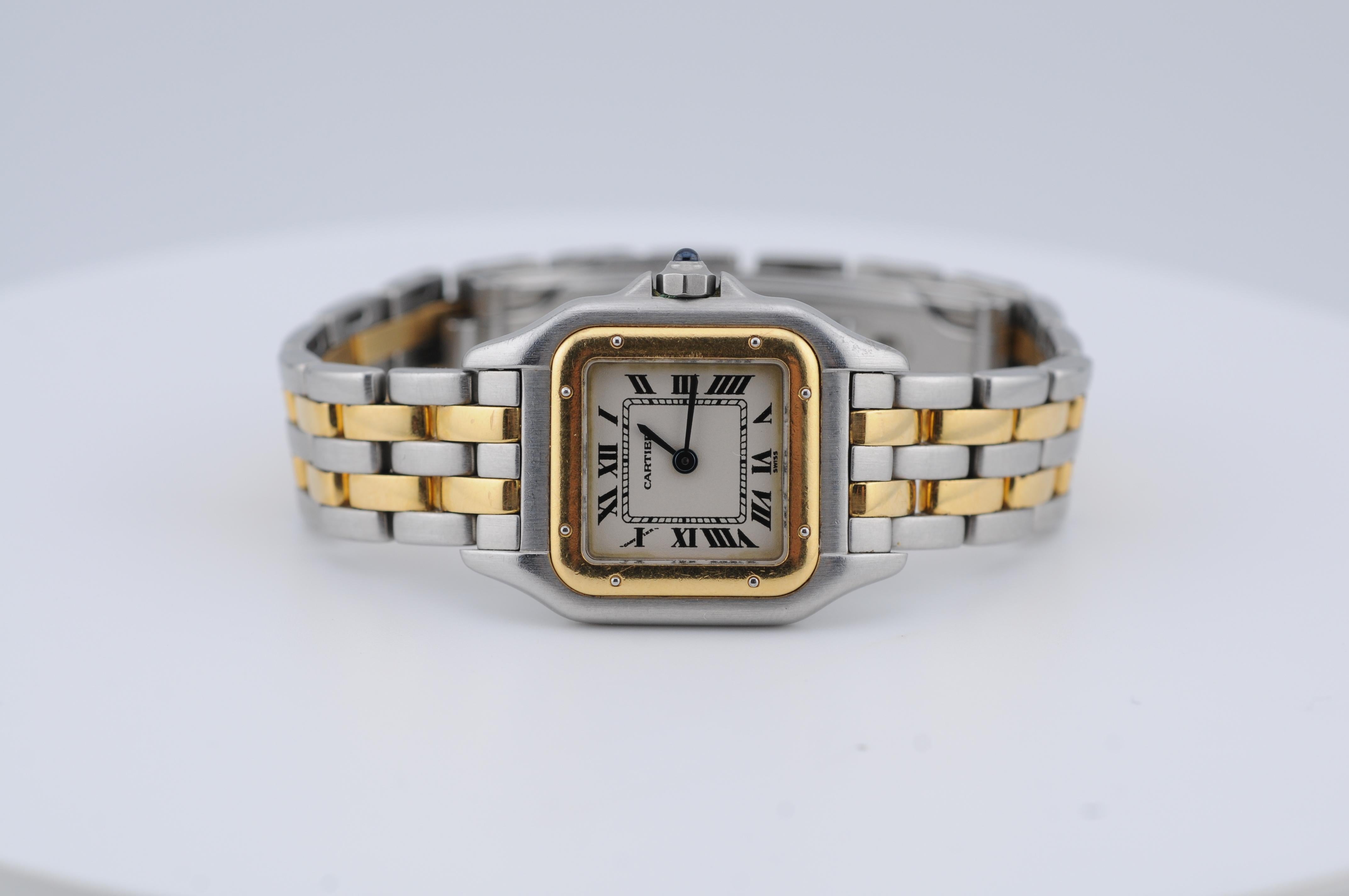Cartier Panthère de Cartier Ref. 1120 Stahl & Gold, Box & Papiere (Ästhetizismus) im Angebot