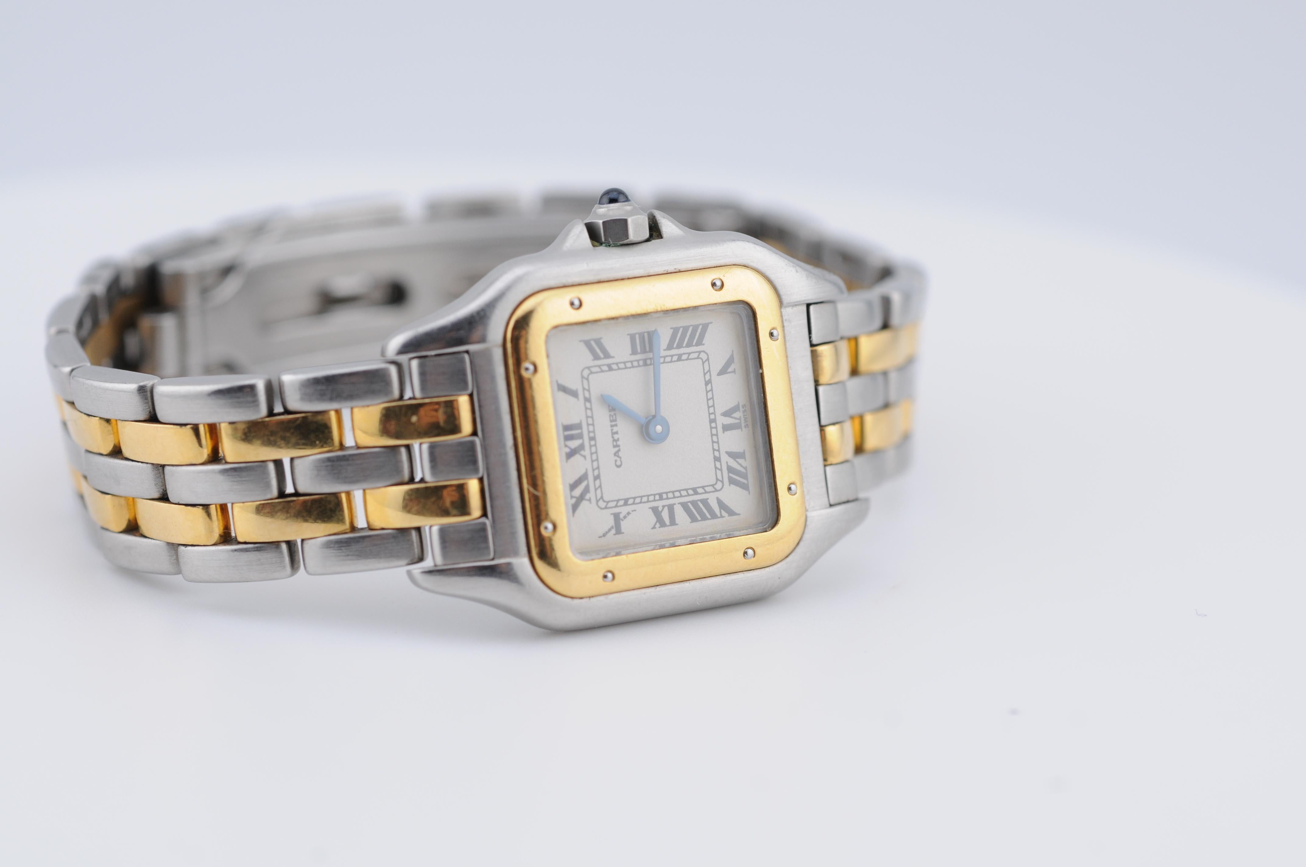 Cartier Panthère de Cartier Ref. 1120 Stahl & Gold, Box & Papiere für Damen oder Herren im Angebot