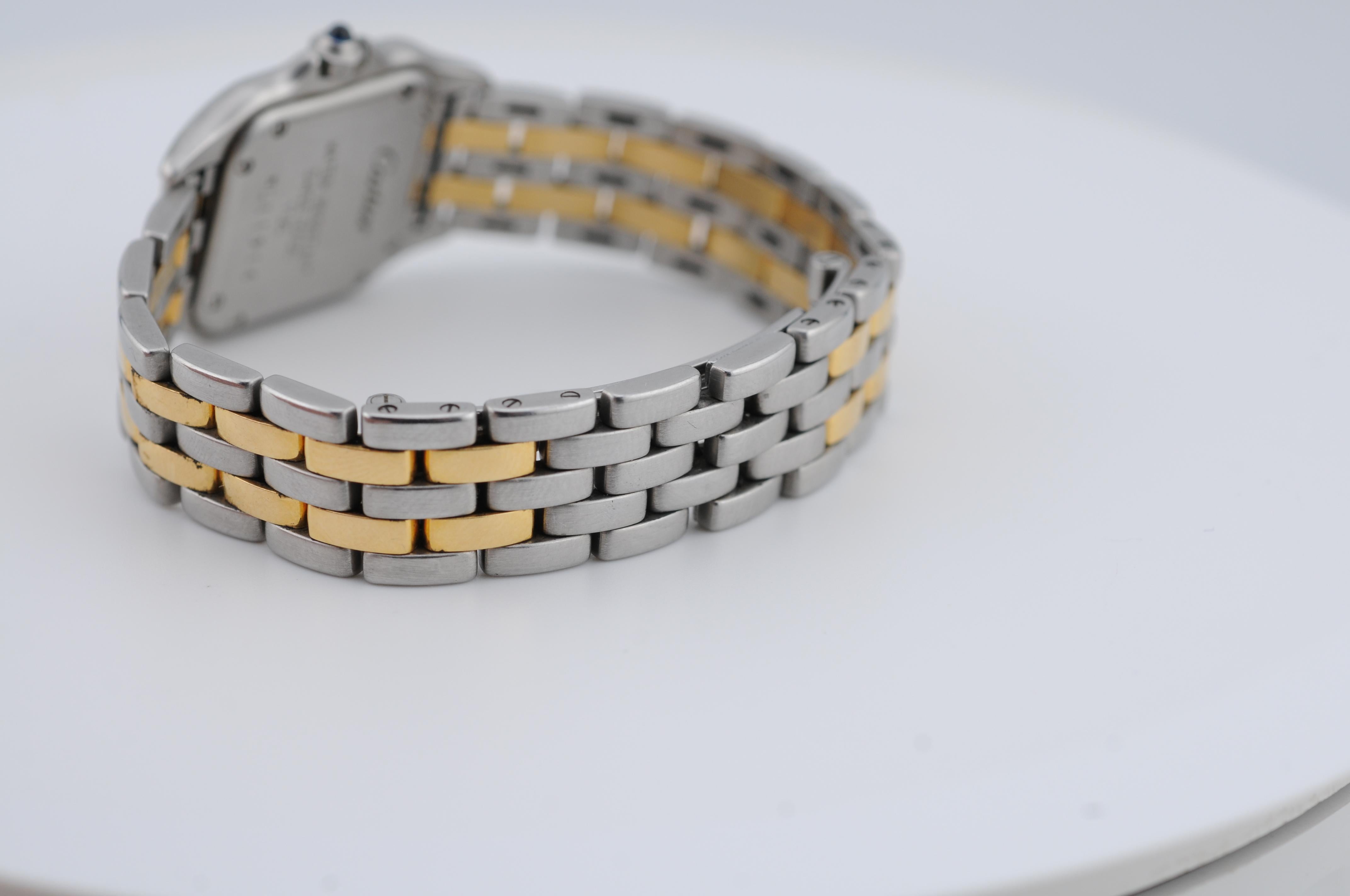 Cartier Panthère de Cartier Ref. 1120 Stahl & Gold, Box & Papiere im Angebot 3