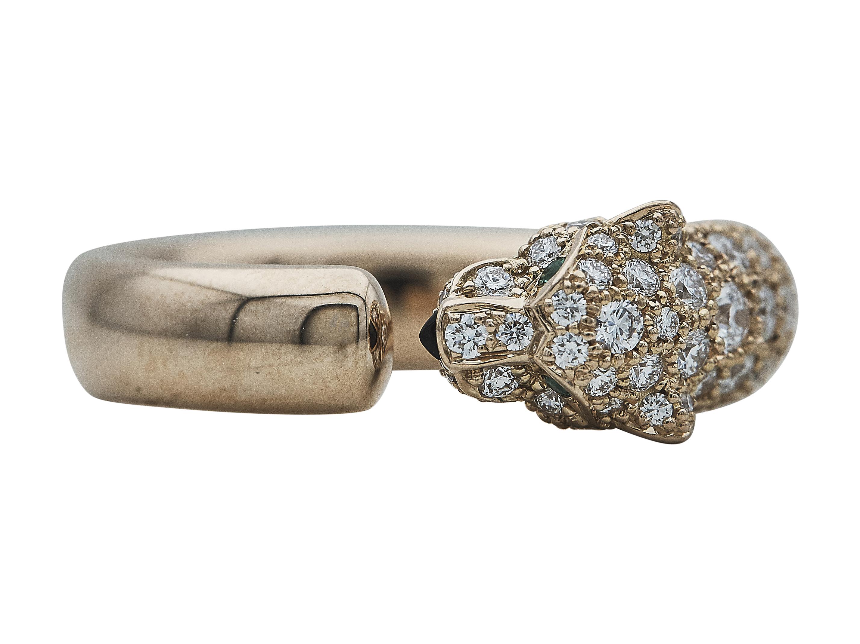 Cartier Panthère de Cartier Ring 18K Rose Gold Diamant Größe 54 (Rundschliff) im Angebot