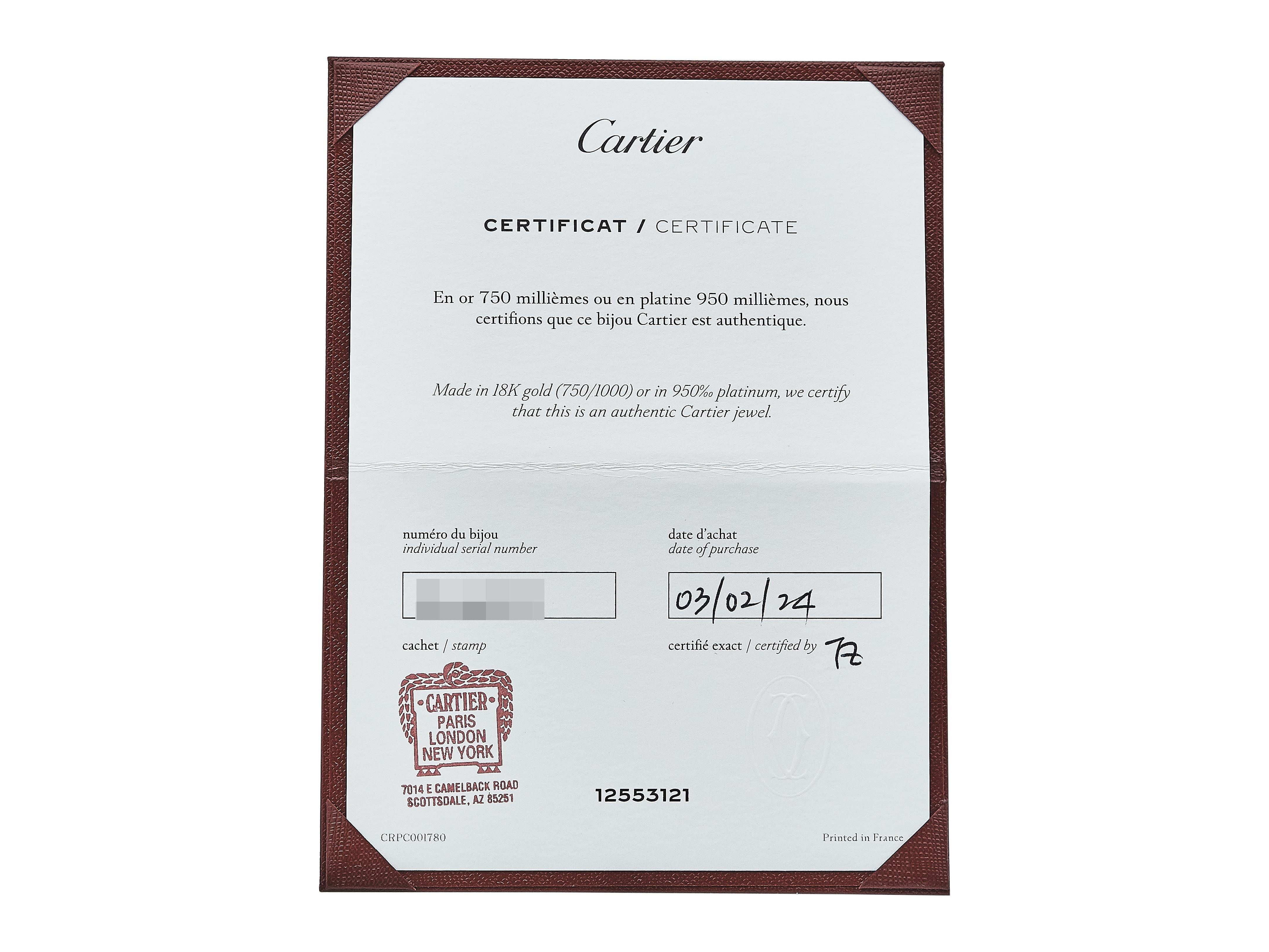 Cartier Panthère de Cartier Ring 18K Rose Gold Diamant Größe 54 im Angebot 1