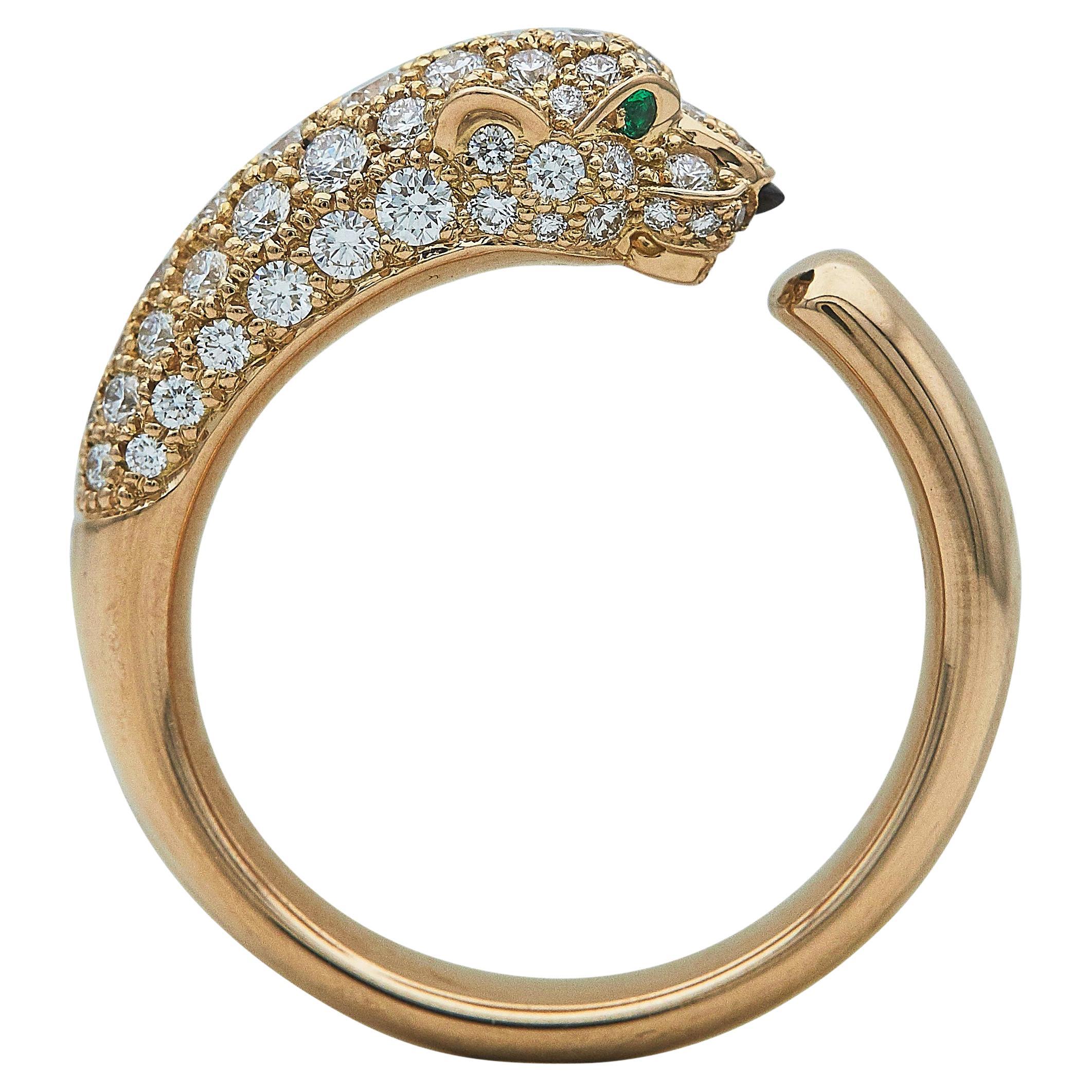 Cartier Bague Panthère de Cartier Or Rose 18K Diamant Taille 54