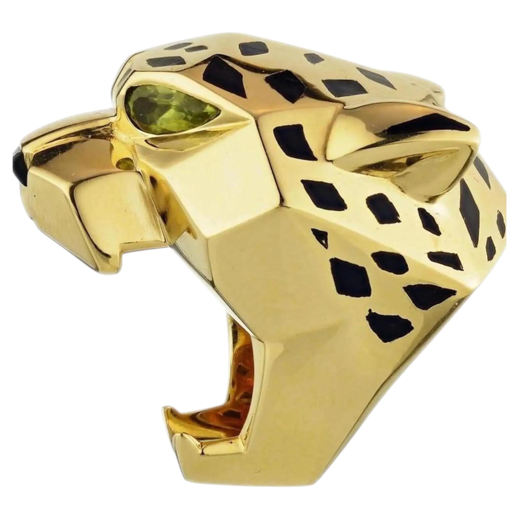 Cartier Panthere de Cartier Ring 18K Yellow Gold Size 53 US 6.5