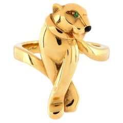 Cartier Panthere De Cartier Ring aus 18 Karat Gelbgold mit Tsavorit