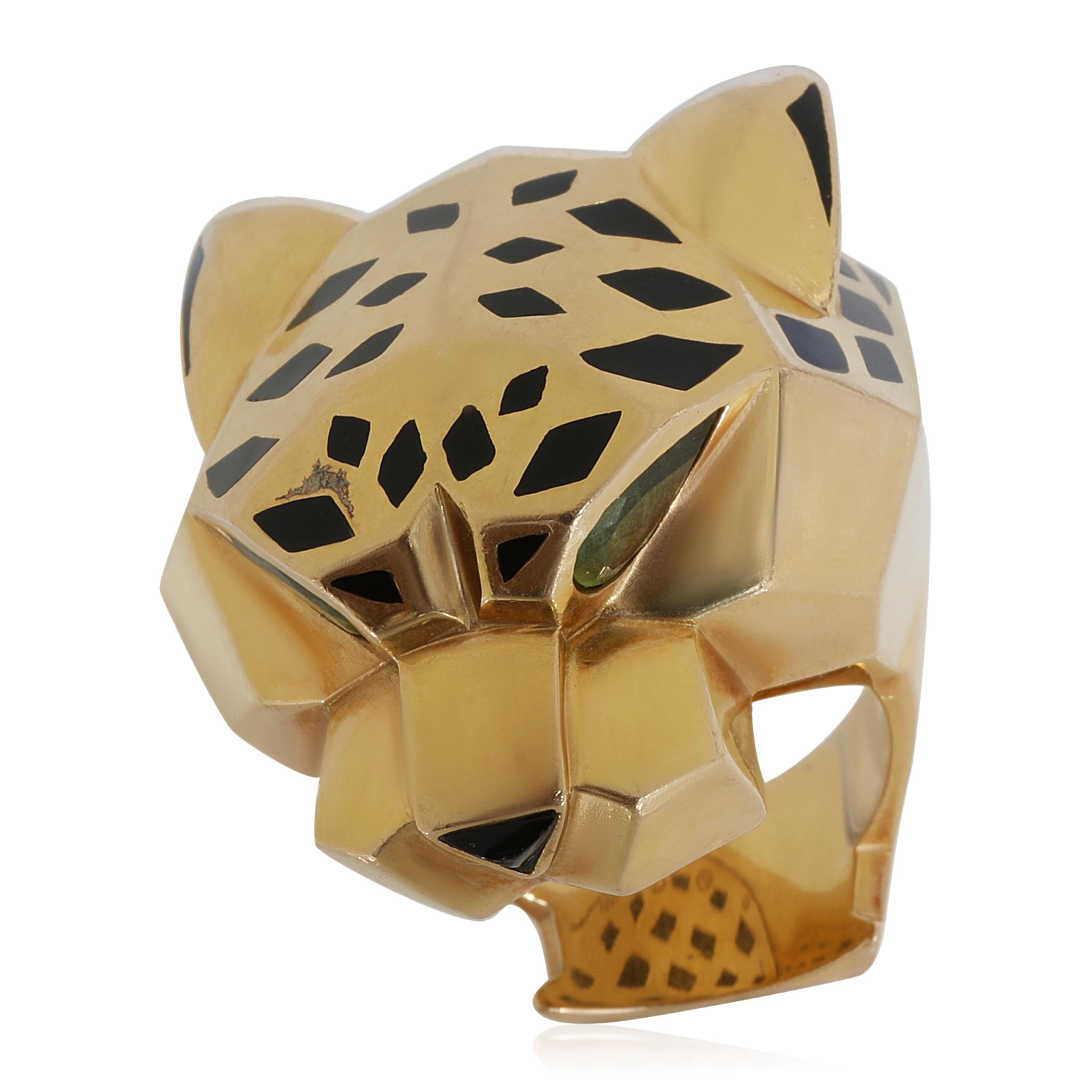 Cartier Panthere De Cartier Ring aus 18 Karat Gelbgold im Zustand „Hervorragend“ in New York, NY