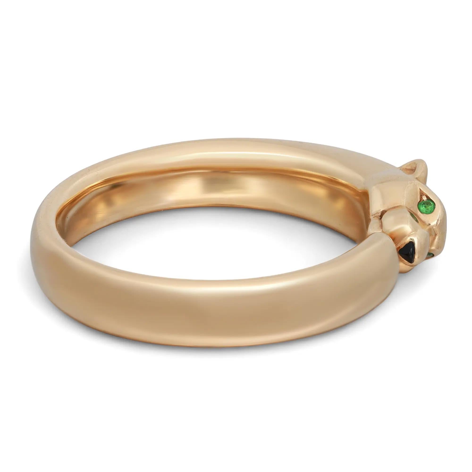 Cartier Panthère De Cartier Ring Small Model 18K Yellow Gold Size 64 im Zustand „Hervorragend“ im Angebot in New York, NY