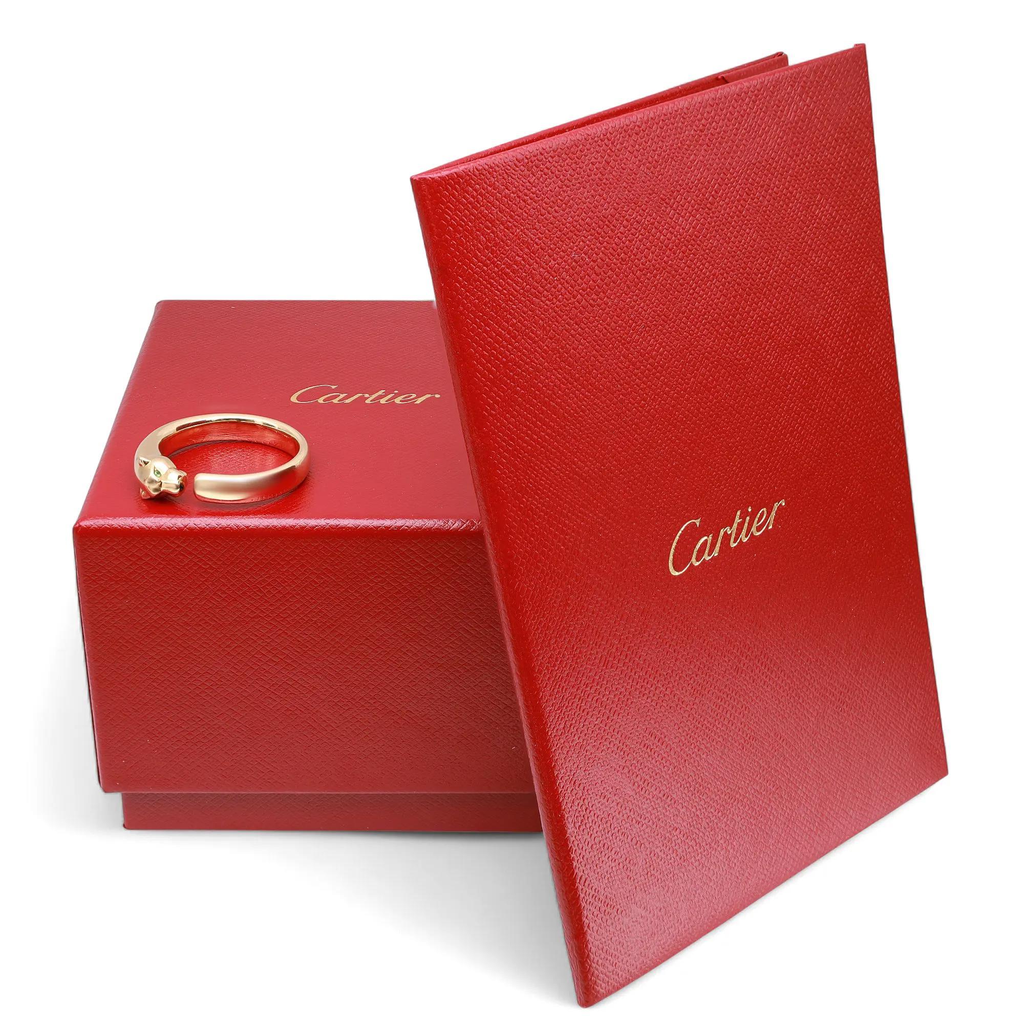 Cartier Panthère De Cartier Ring Small Model 18K Yellow Gold Size 64 für Damen oder Herren im Angebot