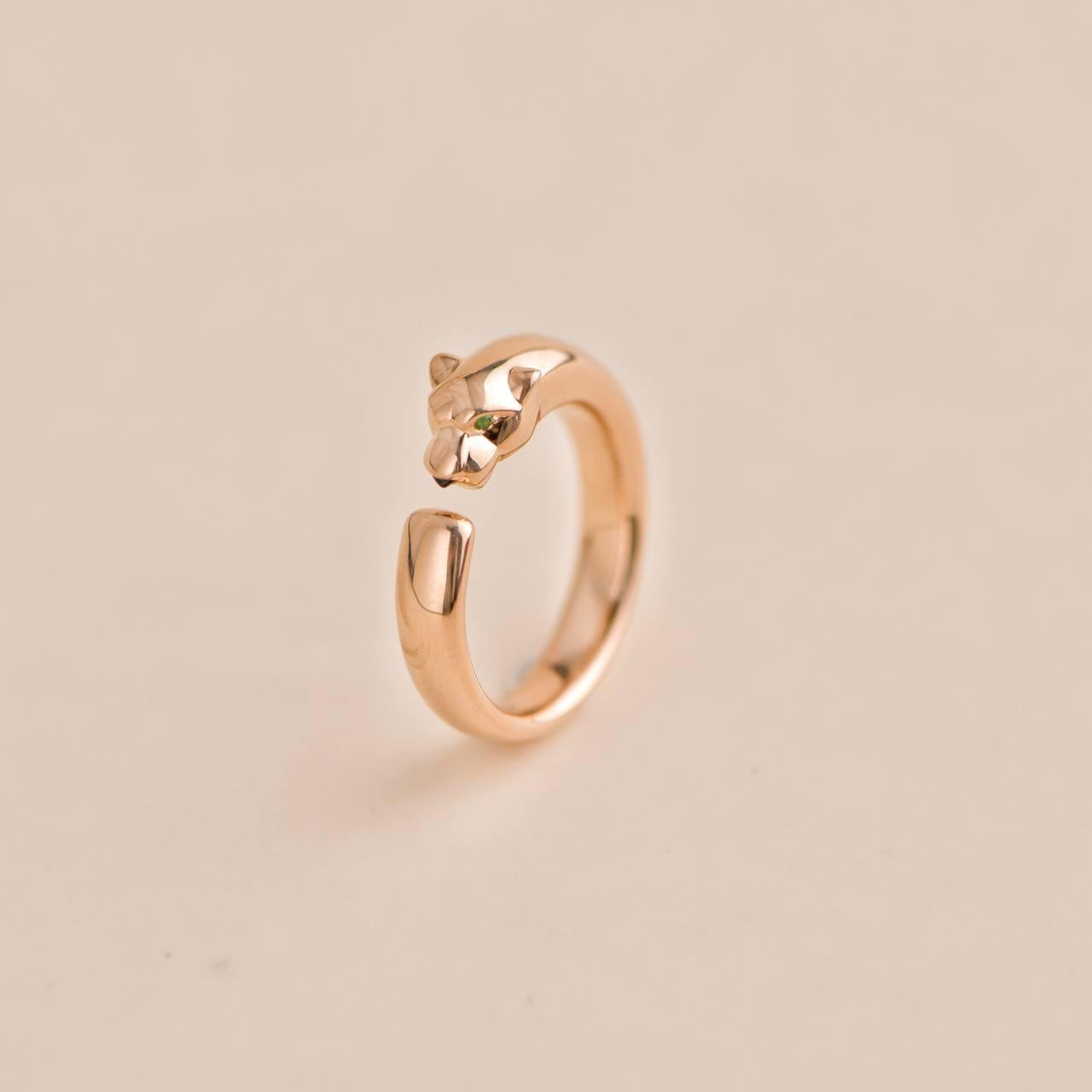 Women's or Men's Cartier Panthère de Cartier Rose Gold Ring Size 57