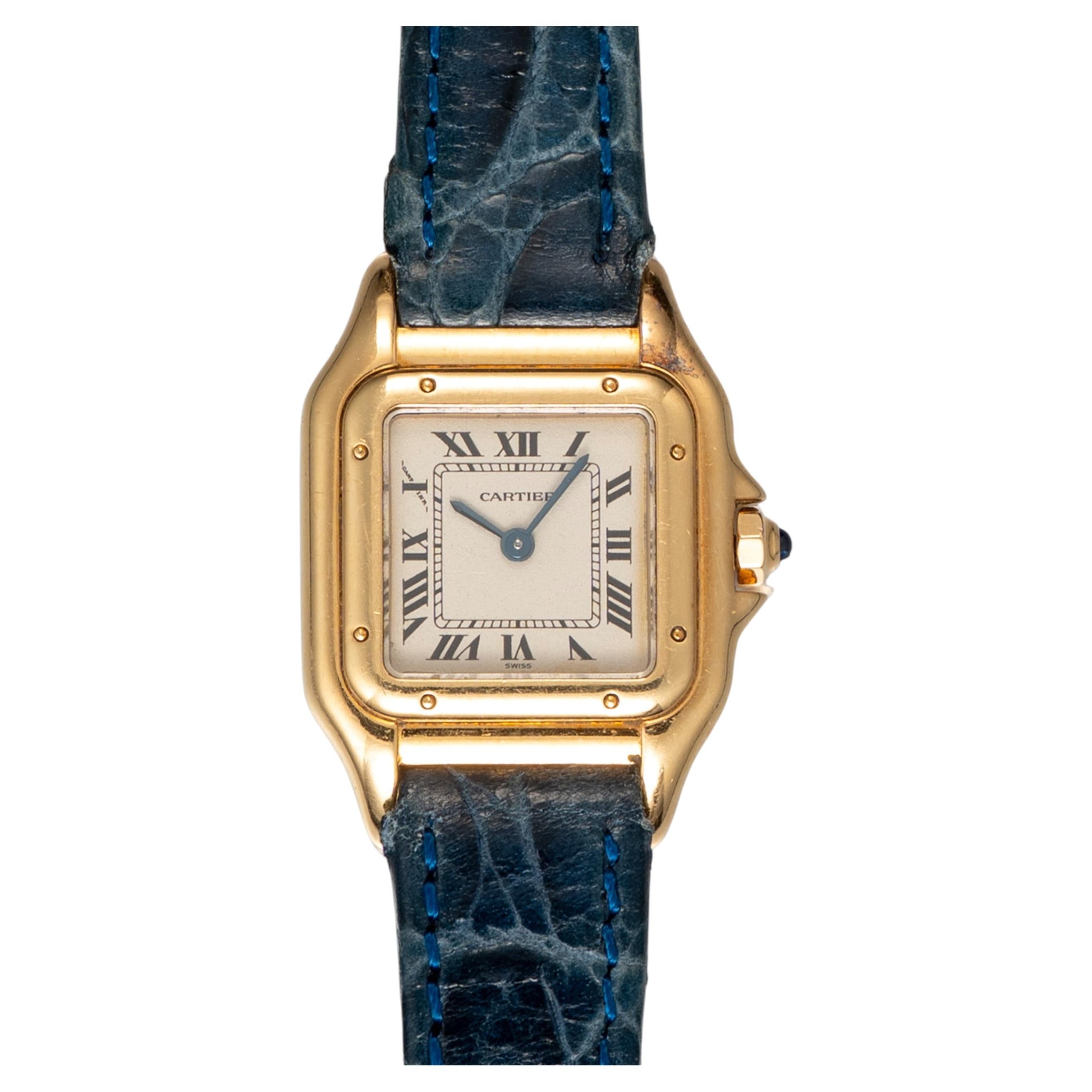 Cartier Panthere de Cartier SM 8057917 Swiss Dial Strap 18k YG 1990s