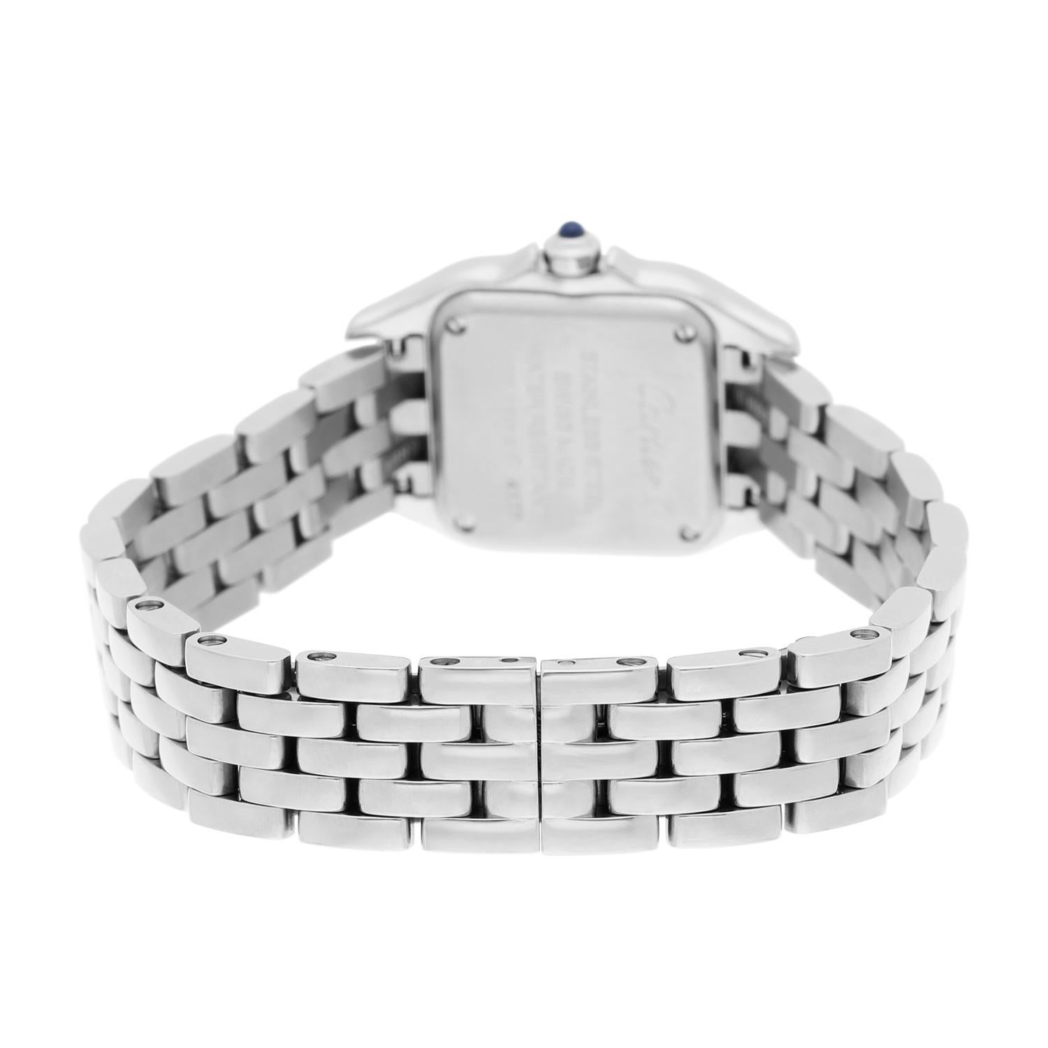 Cartier Panthère De Cartier Small Gray Dial Steel Watch WSPN0010 2022 For Sale 3