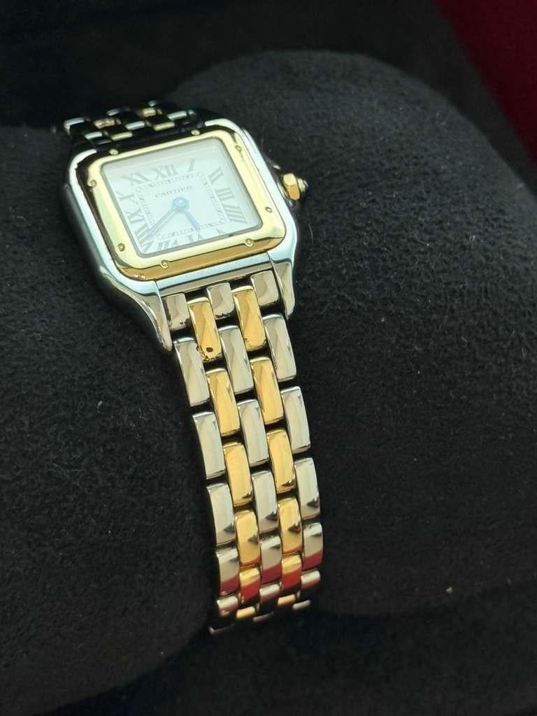 Cartier Panthère De Cartier Small Steel/Yellow Gold Silver Dial Watch W2PN0018 For Sale 5