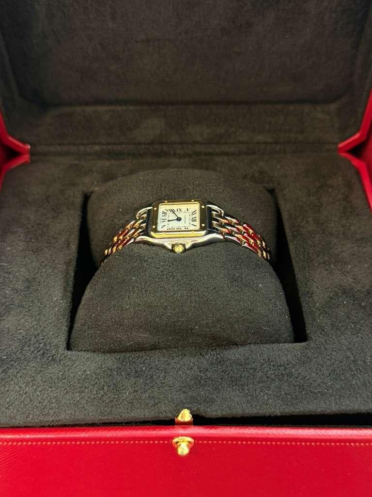 Cartier Panthère De Cartier Small Steel/Yellow Gold Silver Dial Watch W2PN0018 For Sale 6