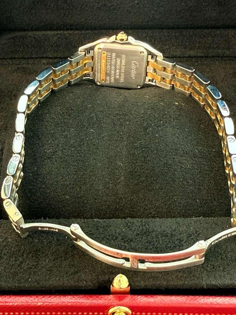 Cartier Panthère De Cartier Small Steel/Yellow Gold Silver Dial Watch W2PN0018 For Sale 10