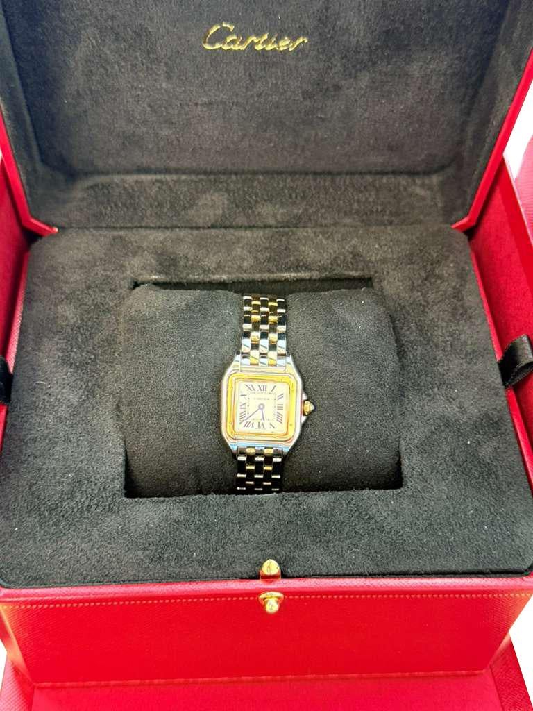 Cartier Panthère De Cartier Small Steel/Yellow Gold Silver Dial Watch W2PN0018 For Sale 2