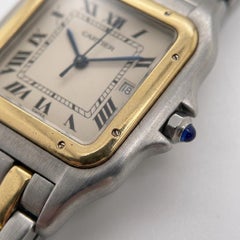 Montre-bracelet Cartier « Panthère de Cartier » en acier inoxydable et or jaune 18 carats