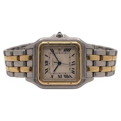 Cartier Panthère De Cartier Stainless Steel and 18k Yellow Gold Wristwatch