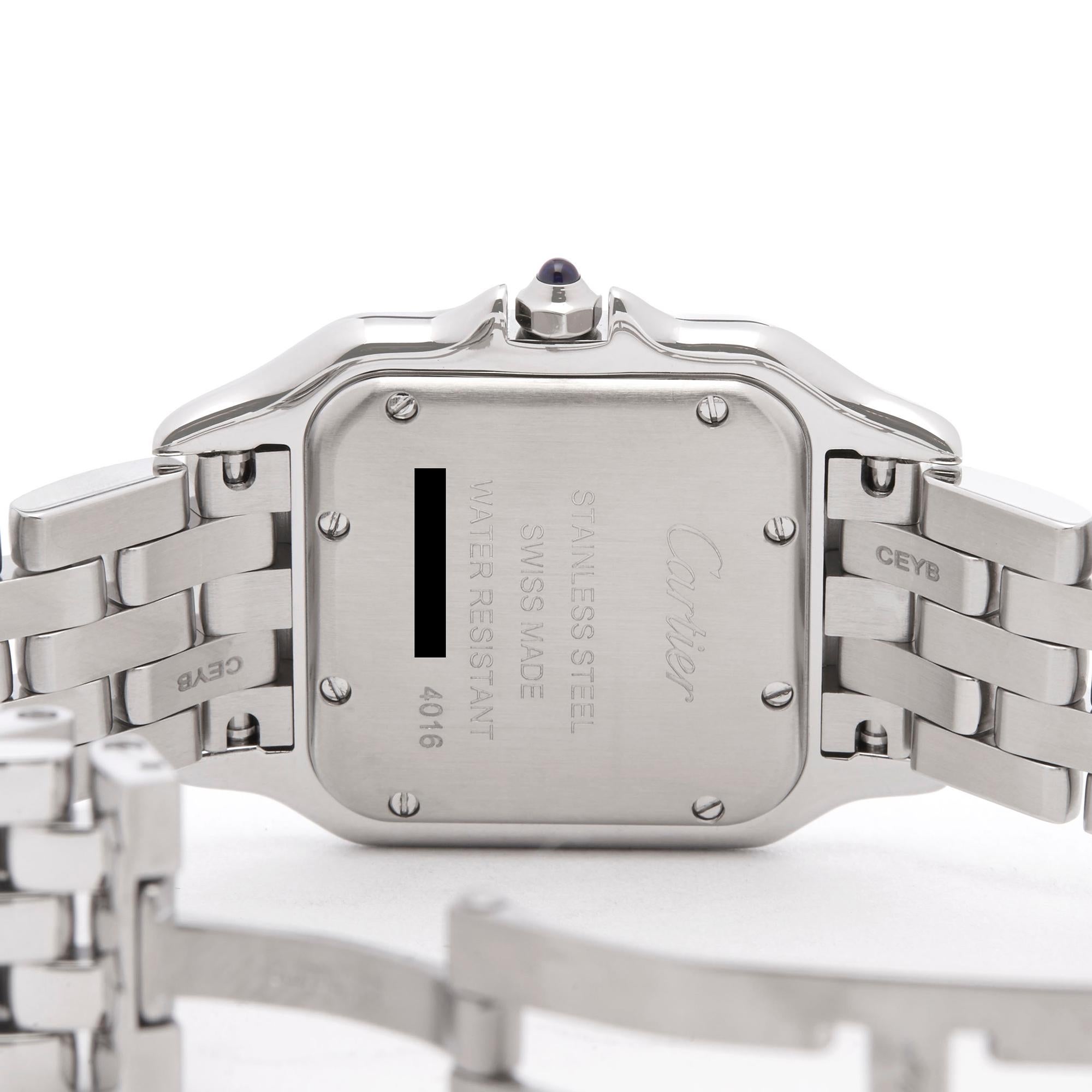 Cartier Panthere De Cartier Stainless Steel WSPN0007 or 4016 Wristwatch In Excellent Condition In Bishops Stortford, Hertfordshire