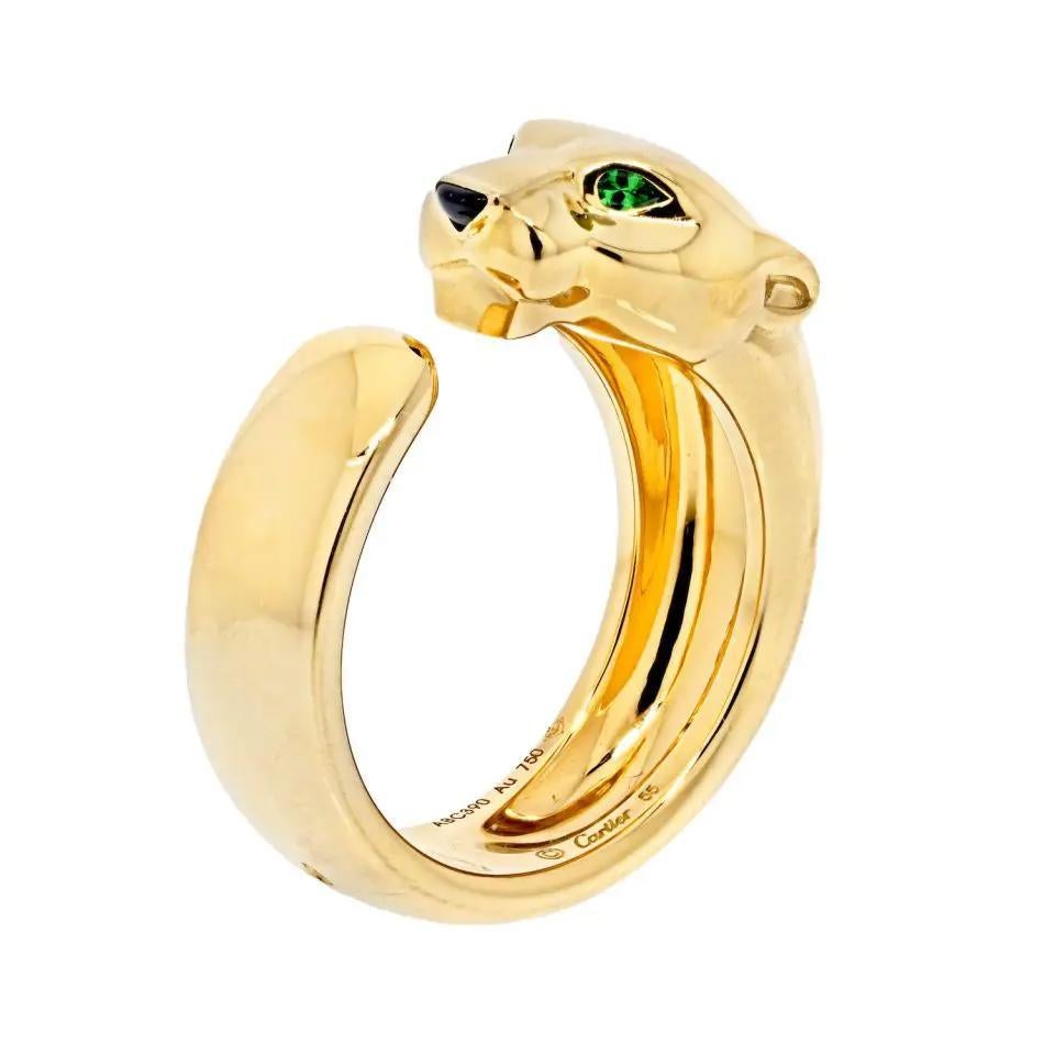 gold cartier panther ring