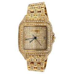 Cartier Panthere De Cartier Uhr aus 18 Karat Gold mit Diamanten 27 mm (Y-99)