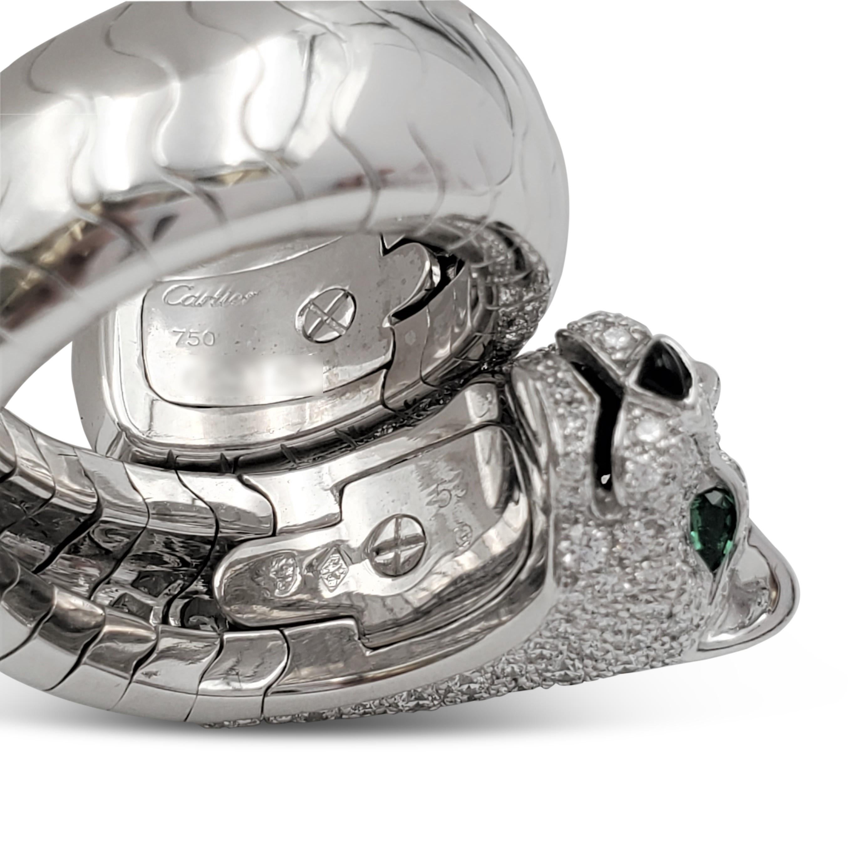 Cartier Panthère de Cartier White Gold Diamond Emerald and Onyx Ring 1