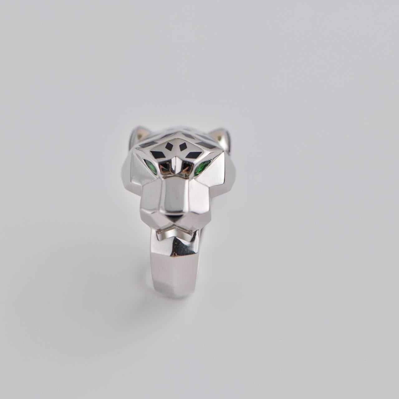 Women's or Men's Cartier Panthère de Cartier White Gold Ring Size 54