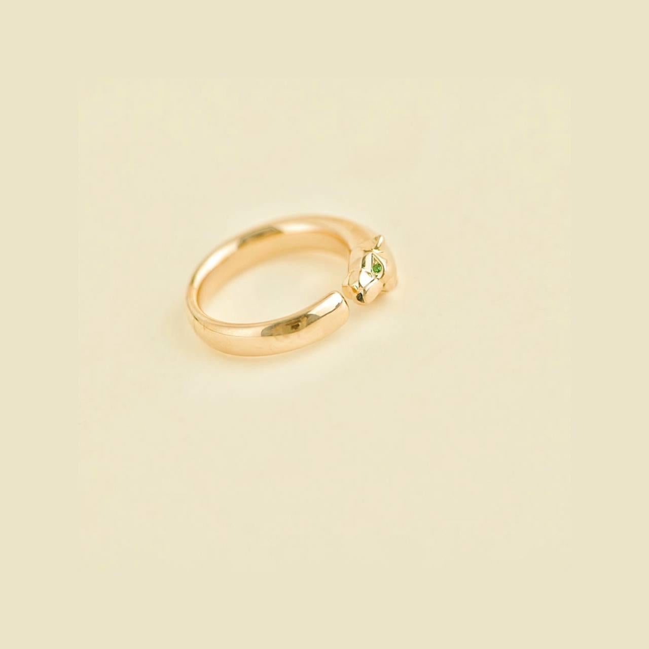 Cartier Panthère de Cartier Yellow Gold Ring Size 56 In Excellent Condition For Sale In Banbury, GB