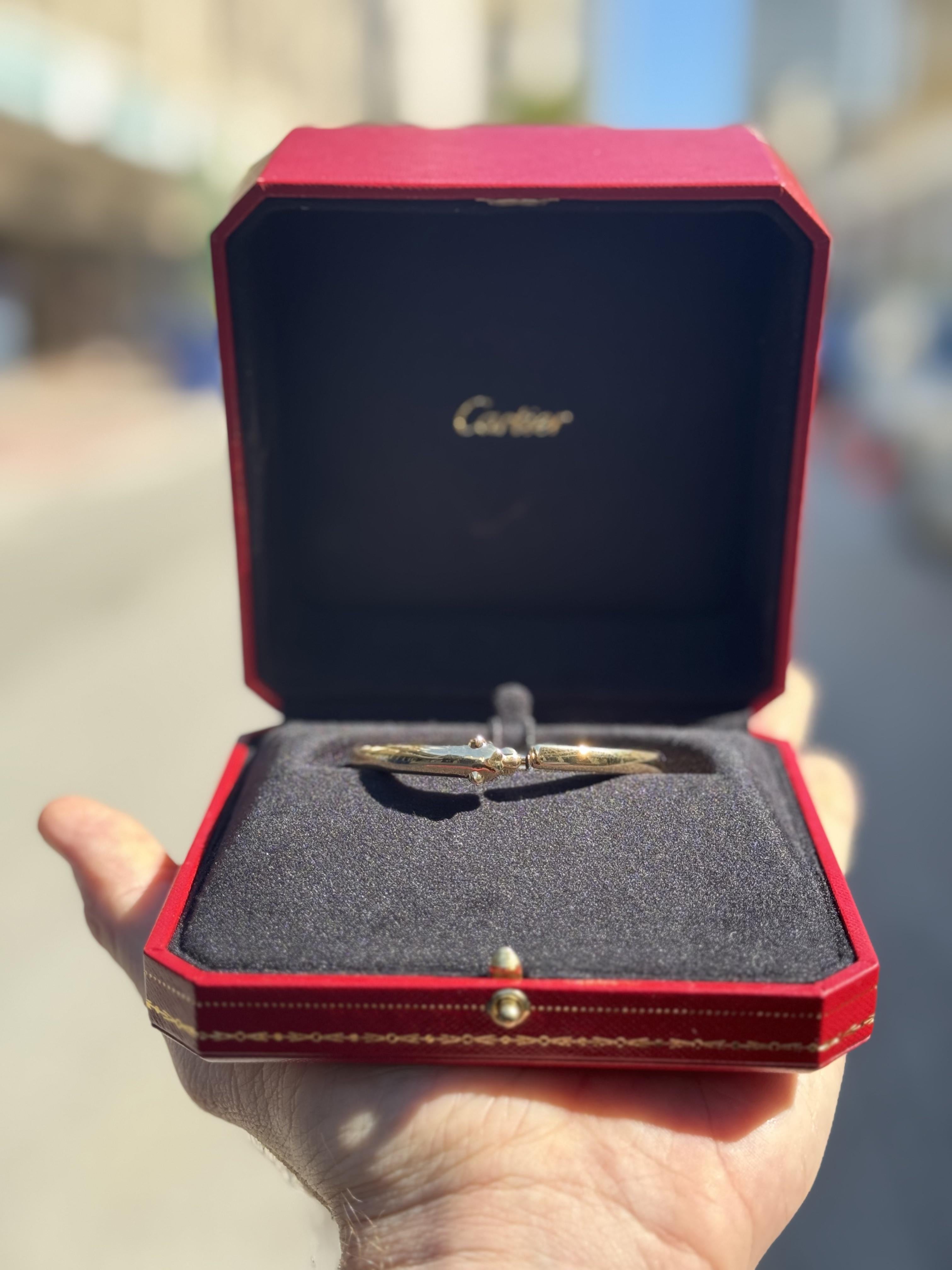 Cartier Panthere De Cartier Yellow Gold Size 16 In New Condition In MIAMI, FL