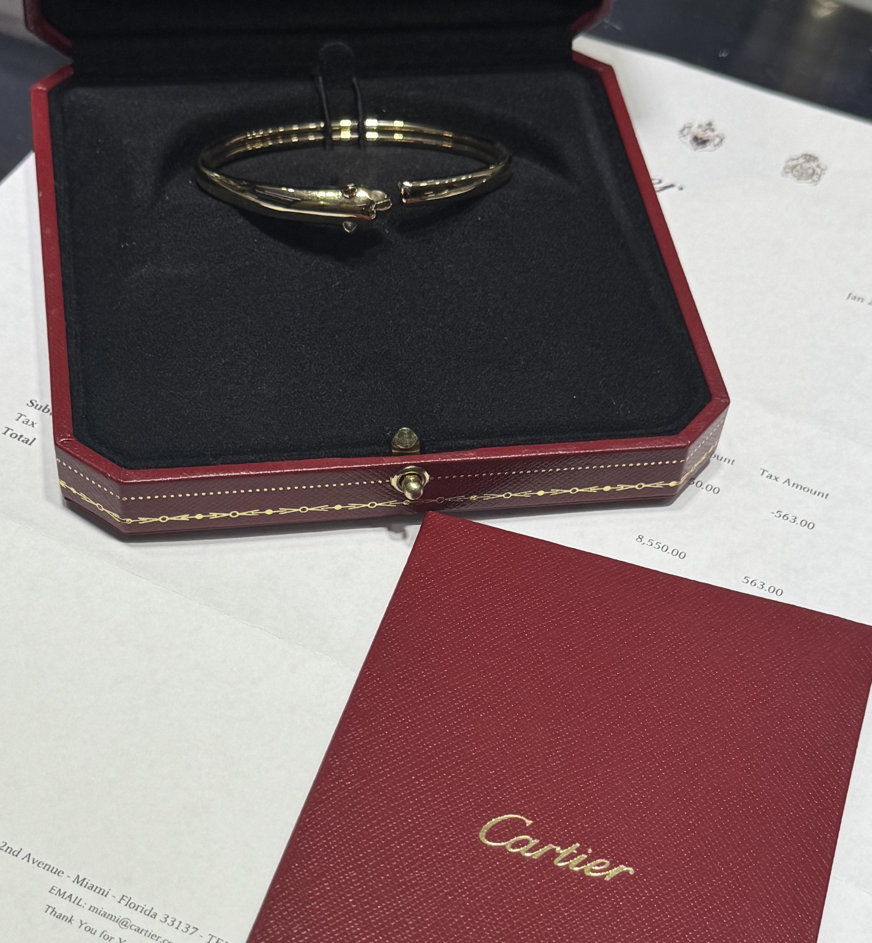 Cartier Panthere De Cartier Yellow Gold Size 16 2